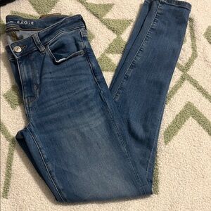 American Eagle Outfitters Women's Dark Blue Skinny Jeans